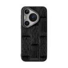 For Huawei Pura 70 ABEEL Beast Pattern 6D Micro-Embossed MagSafe Genuine Leather Phone Case(Black) - 2