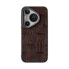 For Huawei Pura 70 ABEEL Beast Pattern 6D Micro-Embossed MagSafe Genuine Leather Phone Case(Brown) - 2
