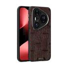 For Huawei Pura 80 Pro 5G / 80 Pro+ 5G ABEEL Beast Pattern 6D Micro-Embossed MagSafe Genuine Leather Phone Case(Brown) - 1