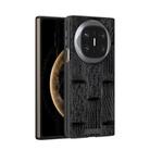 For Huawei Mate X6 ABEEL Beast Pattern 6D Micro-Embossed MagSafe Genuine Leather Phone Case(Black) - 1