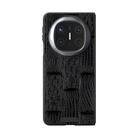 For Huawei Mate X6 ABEEL Beast Pattern 6D Micro-Embossed MagSafe Genuine Leather Phone Case(Black) - 2