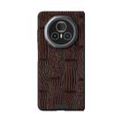 For Honor Magic V3 ABEEL Beast Pattern 6D Micro-Embossed MagSafe Genuine Leather Phone Case(Brown) - 2