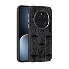 For Honor Magic7 Pro ABEEL Beast Pattern 6D Micro-Embossed MagSafe Genuine Leather Phone Case(Black) - 1