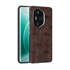 For Honor 300 Pro ABEEL Beast Pattern 6D Micro-Embossed Genuine Leather Phone Case(Brown) - 1
