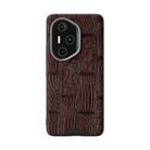 For Honor 300 Pro ABEEL Beast Pattern 6D Micro-Embossed Genuine Leather Phone Case(Brown) - 2