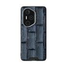 For Honor 300 Pro ABEEL Beast Pattern 6D Micro-Embossed Genuine Leather Phone Case(Blue) - 2