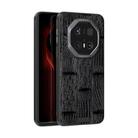 For Huawei Mate 70 RS Ultimate ABEEL Beast Pattern 6D Micro-Embossed Genuine Leather Phone Case(Black) - 1