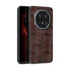 For Huawei Mate 70 RS Ultimate ABEEL Beast Pattern 6D Micro-Embossed Genuine Leather Phone Case(Brown) - 1
