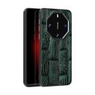 For Huawei Mate 60 RS Ultimate ABEEL Beast Pattern 6D Micro-Embossed Genuine Leather Phone Case(Green) - 1