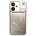 For iPhone 16 Plus Frameless Aromatherapy MagSafe Magnetic PC Phone Case(Titanium Grey) - 1