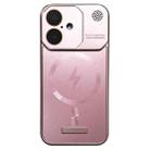 For iPhone 16 Plus Frameless Aromatherapy MagSafe Magnetic PC Phone Case(Rose Gold) - 1