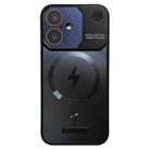 For iPhone 16 Plus Frameless Aromatherapy MagSafe Magnetic PC Phone Case(Black) - 1