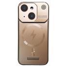 For iPhone 15 Plus Frameless Aromatherapy MagSafe Magnetic PC Phone Case(Gold) - 1