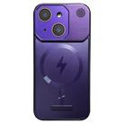 For iPhone 14 Plus Frameless Aromatherapy MagSafe Magnetic PC Phone Case(Purple) - 1