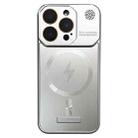 For iPhone 13 Pro Max Frameless Aromatherapy MagSafe Magnetic PC Phone Case(Titanium Silver) - 1