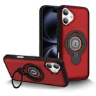 For iPhone 16 Ring Holder Magnetic Phone Case(Red) - 1