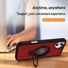 For iPhone 16 Ring Holder Magnetic Phone Case(Red) - 3