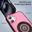 For iPhone 16 Ring Holder Magnetic Phone Case(Bright Pink) - 2