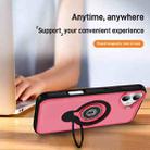For iPhone 16 Ring Holder Magnetic Phone Case(Bright Pink) - 3