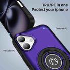 For iPhone 16 Ring Holder Magnetic Phone Case(Purple) - 2