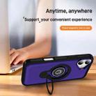 For iPhone 16 Ring Holder Magnetic Phone Case(Purple) - 3