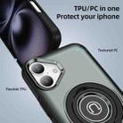 For iPhone 16 Plus Ring Holder Magnetic Phone Case(Grey) - 2