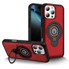 For iPhone 16 Pro Max Ring Holder Magnetic Phone Case(Red) - 1