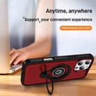 For iPhone 16 Pro Max Ring Holder Magnetic Phone Case(Red) - 3