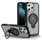 For iPhone 16 Pro Max Ring Holder Magnetic Phone Case(Grey) - 1