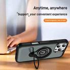 For iPhone 16 Pro Max Ring Holder Magnetic Phone Case(Grey) - 3