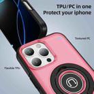 For iPhone 16 Pro Max Ring Holder Magnetic Phone Case(Bright Pink) - 2