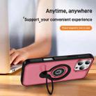 For iPhone 16 Pro Max Ring Holder Magnetic Phone Case(Bright Pink) - 3