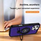 For iPhone 16 Pro Max Ring Holder Magnetic Phone Case(Purple) - 3