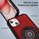 For iPhone 15 Ring Holder Magnetic Phone Case(Red) - 2