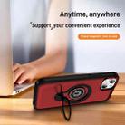 For iPhone 15 Ring Holder Magnetic Phone Case(Red) - 3