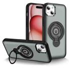 For iPhone 15 Ring Holder Magnetic Phone Case(Grey) - 1