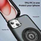 For iPhone 15 Ring Holder Magnetic Phone Case(Grey) - 2
