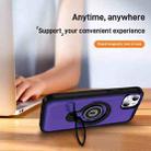 For iPhone 15 Ring Holder Magnetic Phone Case(Purple) - 3