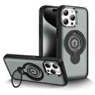 For iPhone 15 Pro Ring Holder Magnetic Phone Case(Grey) - 1