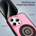 For iPhone 15 Pro Max Ring Holder Magnetic Phone Case(Bright Pink) - 2