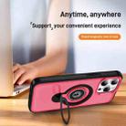 For iPhone 15 Pro Max Ring Holder Magnetic Phone Case(Bright Pink) - 3