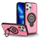 For iPhone 13 Pro Ring Holder Magnetic Phone Case(Bright Pink) - 1