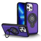 For iPhone 13 Pro Max Ring Holder Magnetic Phone Case(Purple) - 1