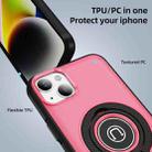 For iPhone 14 Ring Holder Magnetic Phone Case(Bright Pink) - 2