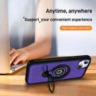 For iPhone 14 Ring Holder Magnetic Phone Case(Purple) - 3