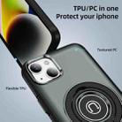 For iPhone 14 Plus Ring Holder Magnetic Phone Case(Grey) - 2