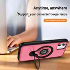 For iPhone 12 Ring Holder Magnetic Phone Case(Bright Pink) - 3