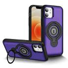 For iPhone 12 Ring Holder Magnetic Phone Case(Purple) - 1