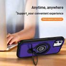 For iPhone 12 Ring Holder Magnetic Phone Case(Purple) - 3