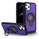 For iPhone 12 Pro Ring Holder Magnetic Phone Case(Purple) - 1